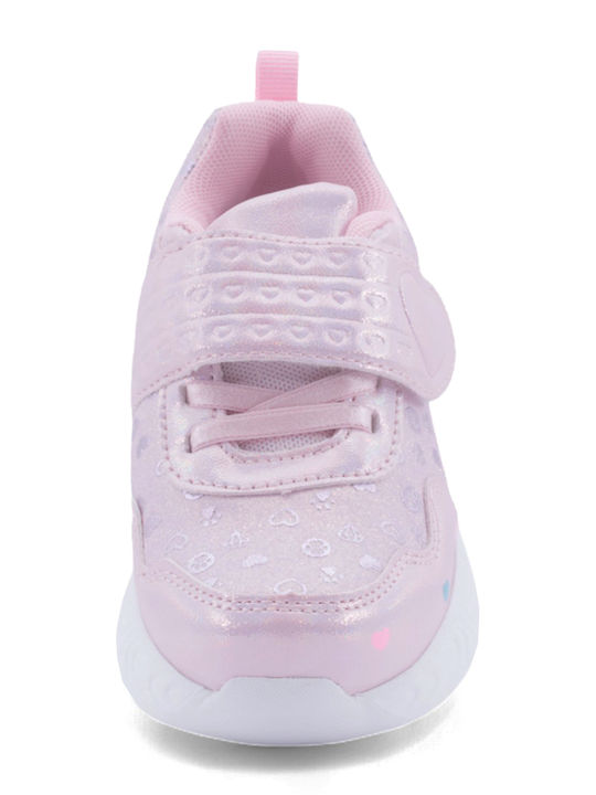 Παιδικά Sneakers Ανατομικά με Φωτάκια Ροζ