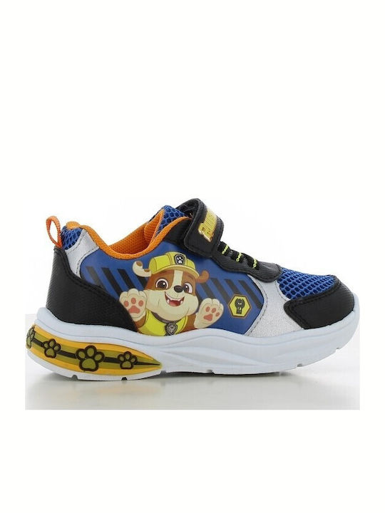 Παιδικά Sneakers με Σκρατς & Φωτάκια Μπλε