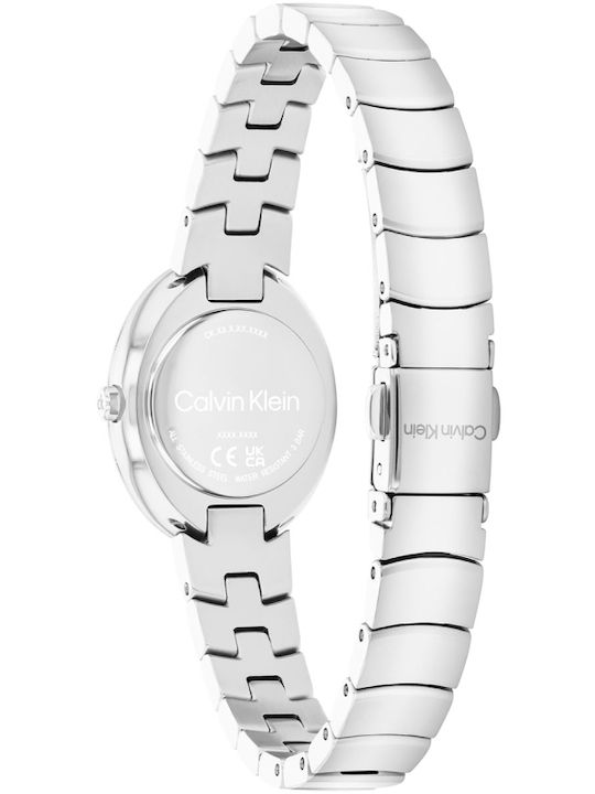 Calvin Klein Twisted Bezel Ρολόι Μπαταρίας με Μεταλλικό Μπρασελέ Calvin Klein Twisted Bezel Ρολόι Μπαταρίας με Μεταλλικό Μπρασελέ