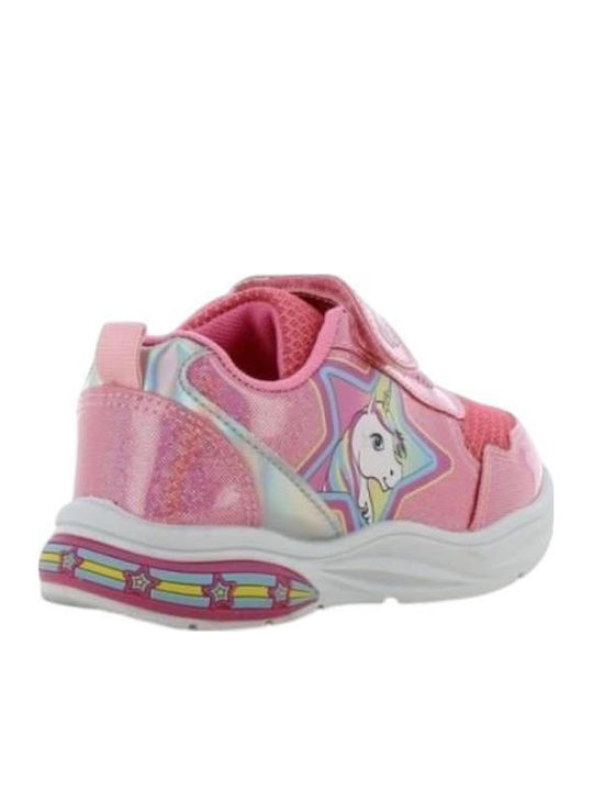 Unicorn Παιδικά Sneakers με Φωτάκια Φούξια