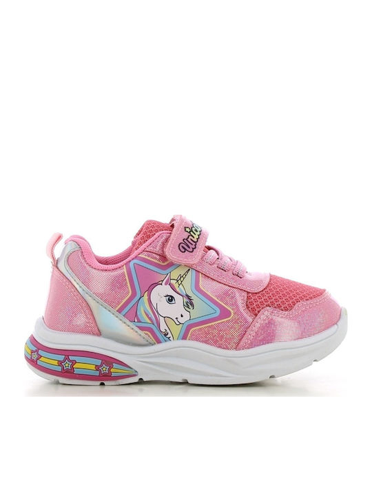 Unicorn Παιδικά Sneakers με Φωτάκια Φούξια