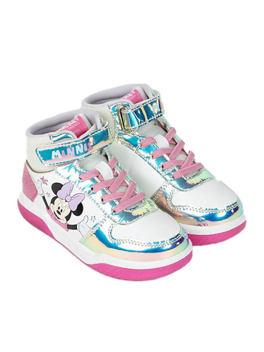 Παιδικά Sneakers High με Φωτάκια Φούξια
