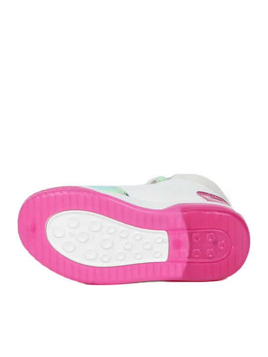 Παιδικά Sneakers High με Φωτάκια Φούξια