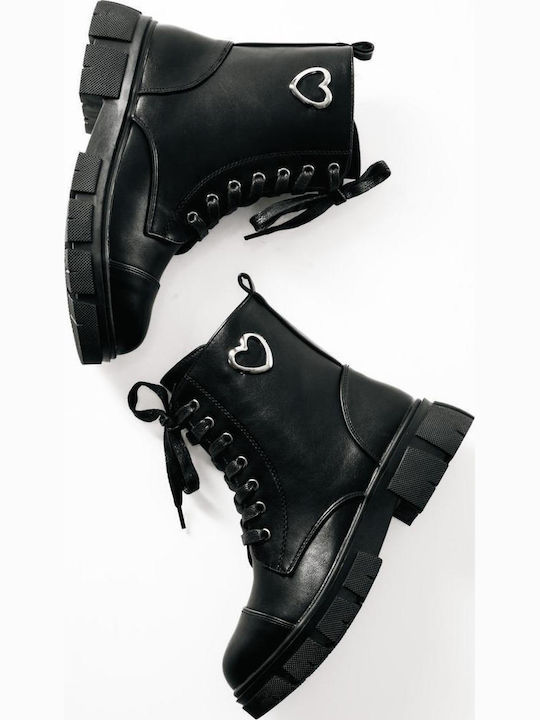 Kids Boots with Zipper Black