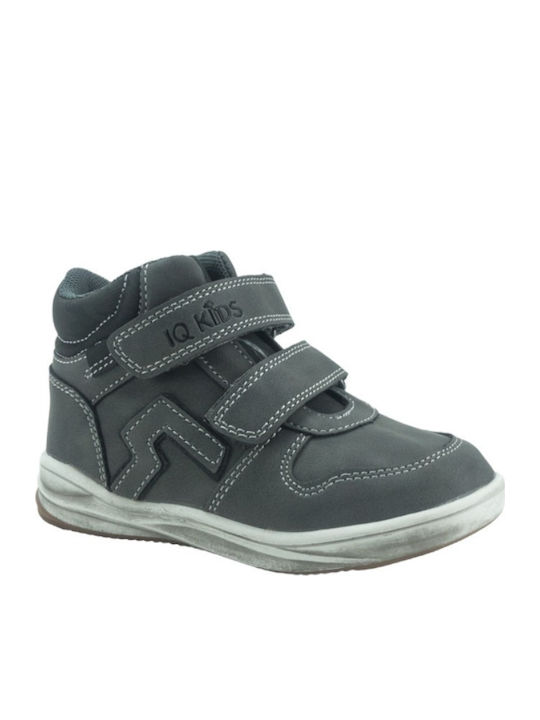 Rafal Lederne Kinderstiefeletten mit Klettverschluss Gray