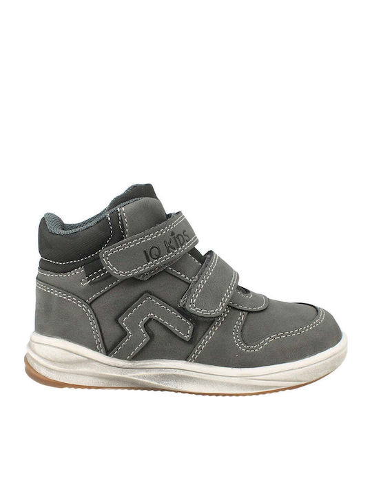Rafal Lederne Kinderstiefeletten mit Klettverschluss Gray