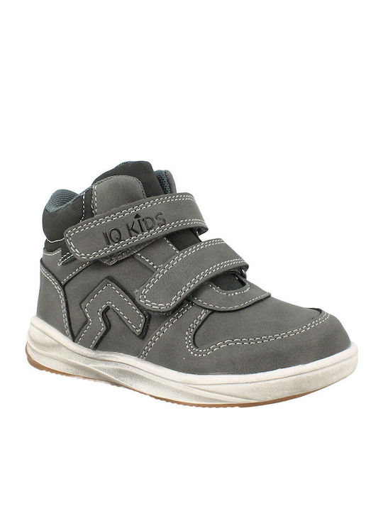 Rafal Lederne Kinderstiefeletten mit Klettverschluss Gray