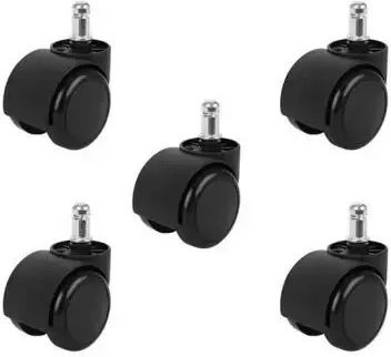 Stea pentru Scaun de Birou Metalic 5 Buc 60cm Argintiu