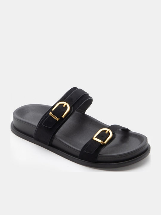 Sandale Casual Damă Flatforme Negre