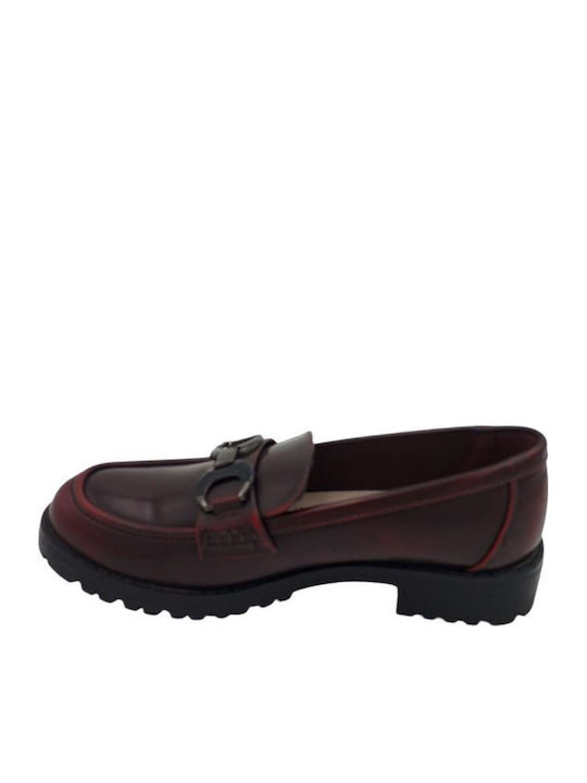 Damen Loafers in Burgundisch Farbe
