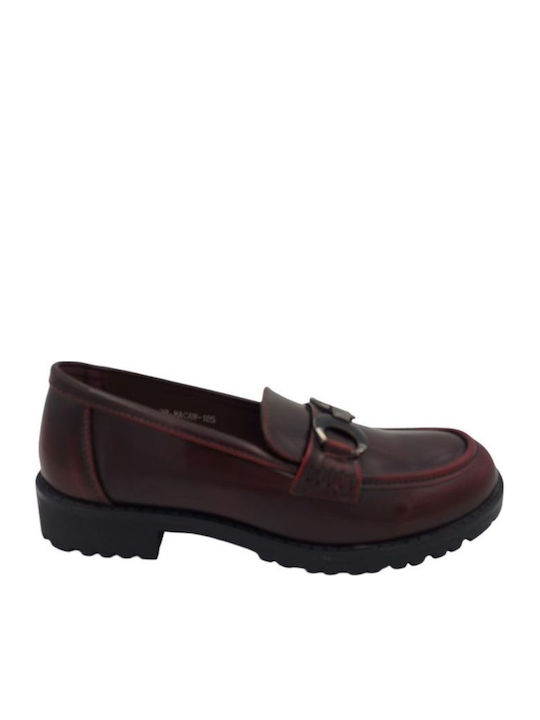 Damen Loafers in Burgundisch Farbe
