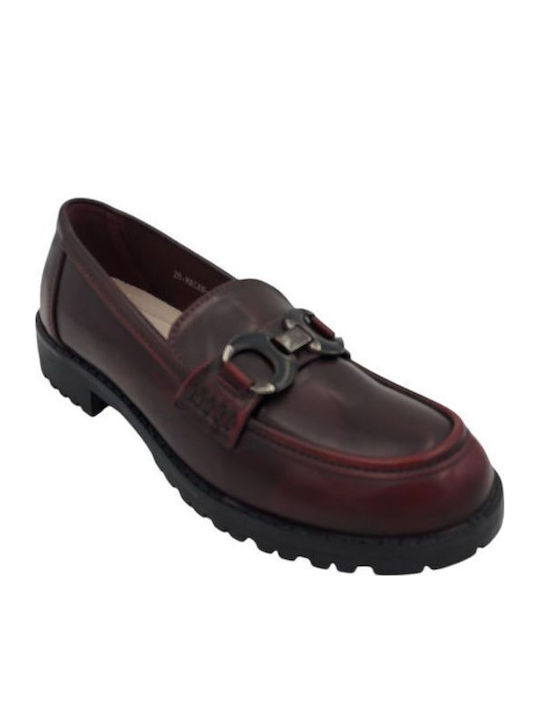 Damen Loafers in Burgundisch Farbe