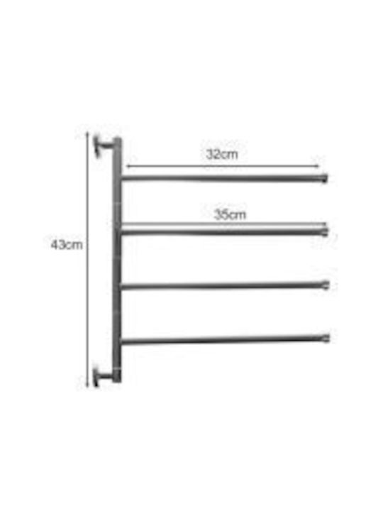 43x35cm Inox Graue Badezimmerhaken & -halter