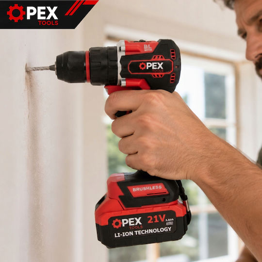 Verk Group Κρουστικό Δραπανοκατσάβιδο Μπαταρίας Brushless 21V 2x3Ah