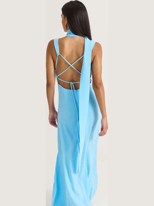 Summer Maxi Evening Dress Light Blue
