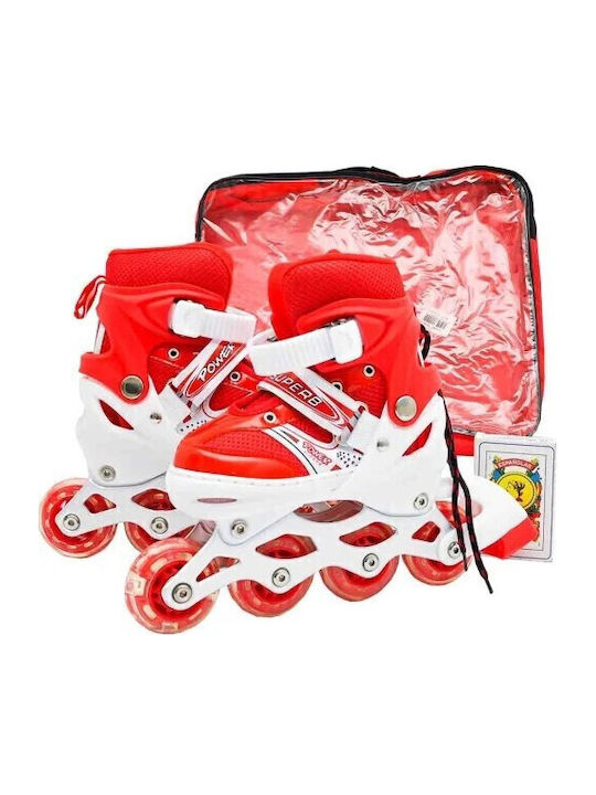 Inline Adjustable Rollers Red Kids