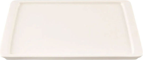 Porland Shallow Rectangular Serving Plate Porcelain Transparent 30x20cm Porland Shallow Rectangular Serving Plate Porcelain Transparent 30x20cm