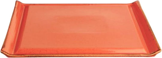 Porland Piatelă De Servire Din Porțelan Portocalie 32x26cm