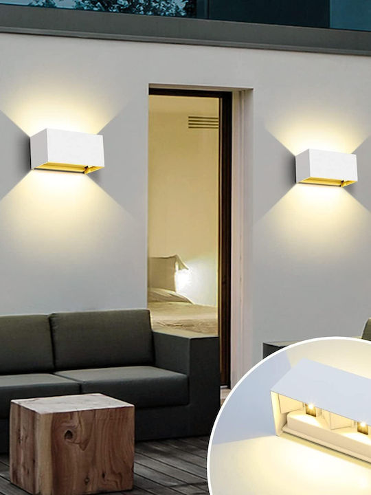 Επιτοίχιο Εξωτερικό Φωτιστικό LED IP65 20W με Θερμό Λευκό Φως