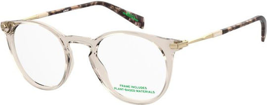 Levi's Lv 1089 Ham Gold Metal Prescription Eyeglass Frames