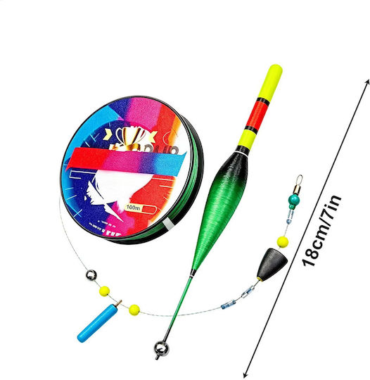 Angelgeräte Angelgerät Set 100 M Automatischer Schwimmer LED Nachtangeln 8 G Meeresangeln