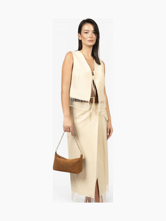 Leather Women's Shoulder Bag Brown