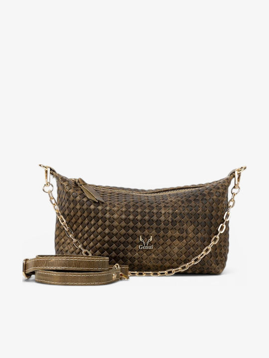 Women's Leather Shoulder Bag Green