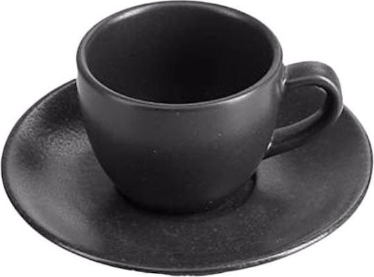 Porland Porland Kaffeetasse aus Porzellan Schwarze 80ml