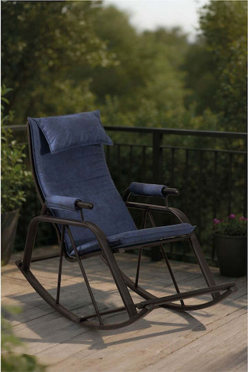 SteweHome Schaukelnder Sessel Dunkelblau 90x120cm