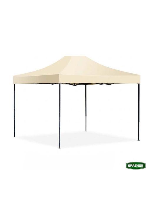 Grasher Zusammenklappbares Gazebo Garten Beige 3x3m