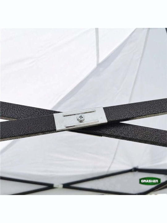 Grasher Zusammenklappbares Garten Gazebo Weiß 3x3m
