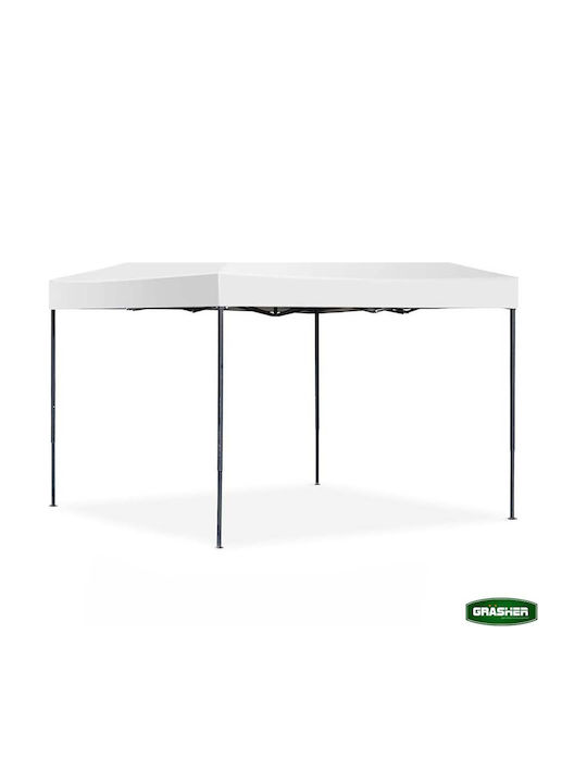 Grasher Zusammenklappbares Garten Gazebo Weiß 3x3m