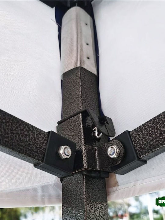 Grasher Πτυσσόμενο Κιόσκι Κήπου Λευκό 3x4.5m