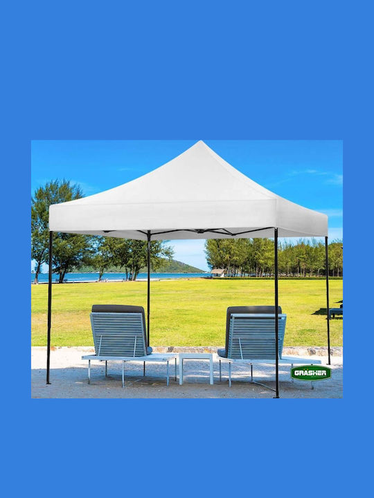 Grasher Zusammenklappbares Garten Gazebo Weiß 3x3m