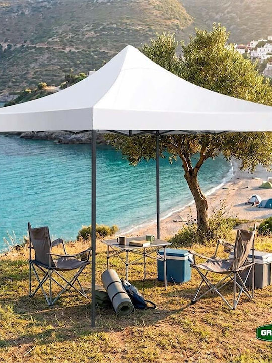 Grasher Zusammenklappbares Garten Gazebo Weiß 3x3m