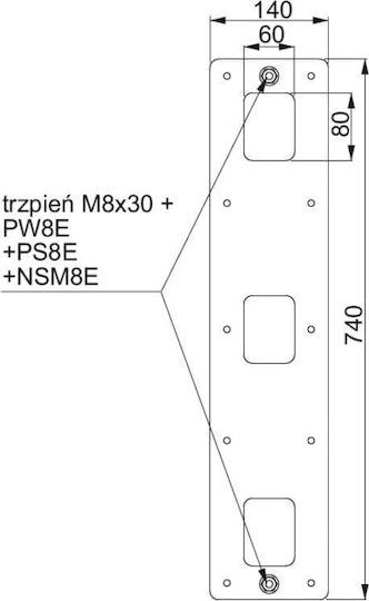 Steel Mounting Plate Flat Roof Spm2 858024