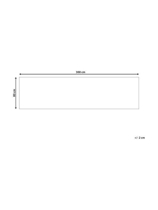Beliani Jute Wohnzimmer Teppich 80x300cm Beige