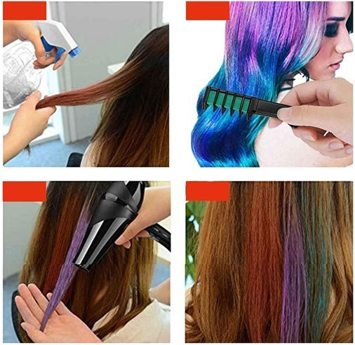 Set de 6 piepteni pentru vopsirea părului Multicolori