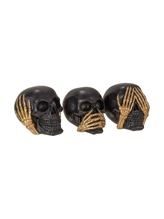 Decorativ Craniu See Hear Speak No Evil 8cm 15709