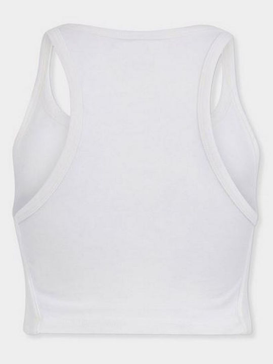 Damen Bluse Ärmellos Weiß