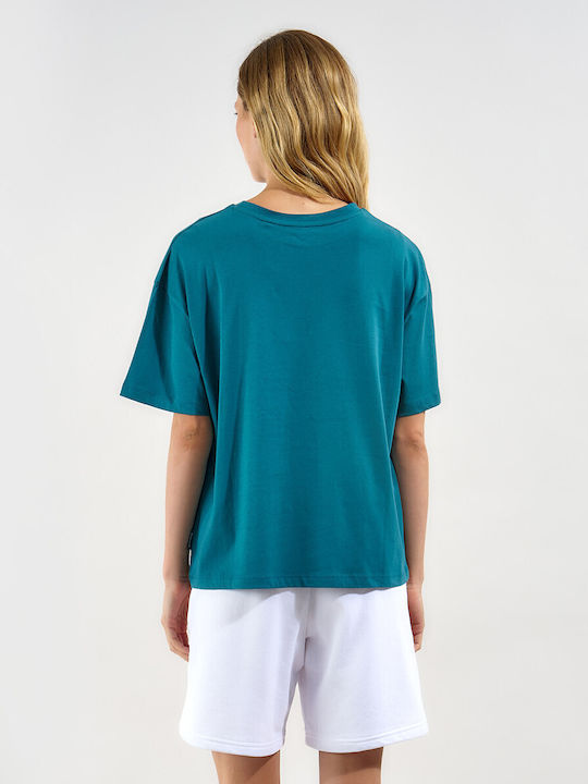 Bluza Damă Oversized Tricou Petrol