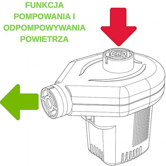 Redcliffs Електрическа Помпа за Надуваеми Артикули 12V / 230V Черна