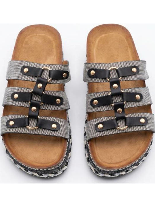 Γυναικεία Σανδάλια Flatforms Μαύρα