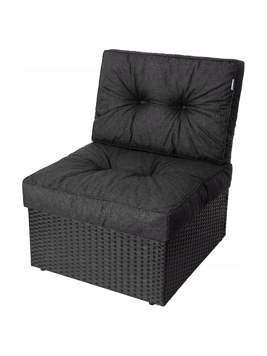 Garden Chair Cushion Black 40x40cm