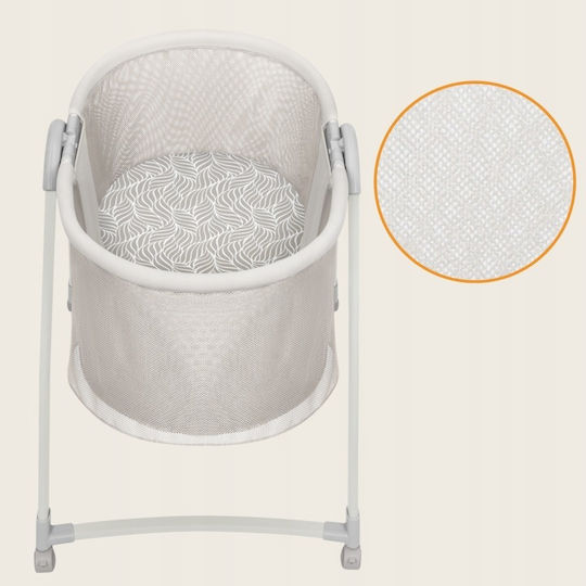 Lionelo Babywiege mit Matratze und Rädern Beiges