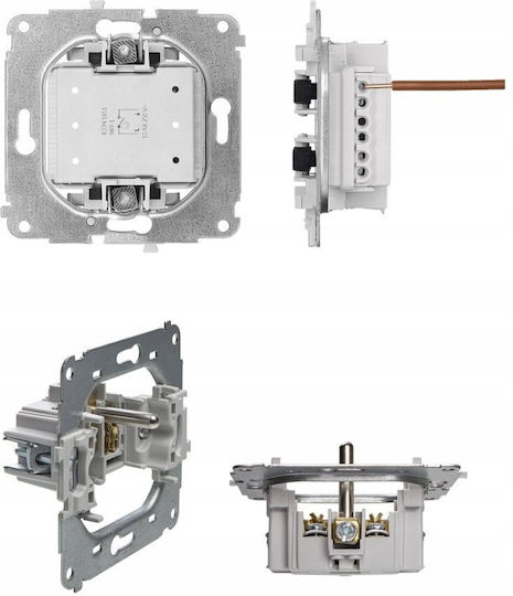 Icon Double Power Socket Mechanism Frame Grounding 2x 2p+z Overcast Front Tracks Matt White 25igpr-2zp