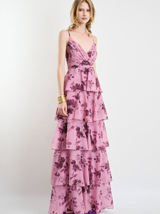 Rochie Maxi de Vară pentru Nuntă / Botez Roz