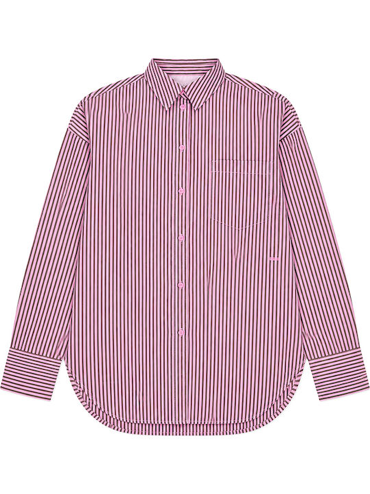 Jjxx Jamie Long Sleeve Women's Shirt Brown Pink