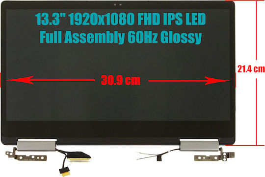 13.3" IPS / LED / 60Hz 1920x1080 Glossy Laptop Screen for Dell Inspiron 13 7373 2-in-1 1-SCR0759
