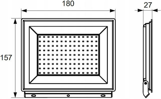 Bemko Στεγανός Προβολέας LED 50W Φυσικό Λευκό 4000K IP65